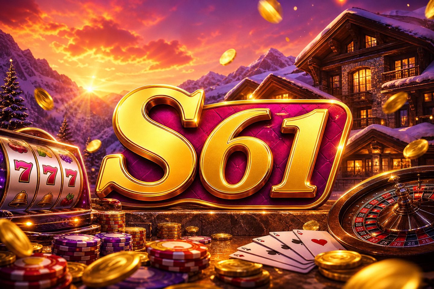 Tampilan antarmuka Wild Ace di S61 dengan nuansa sambutan pemain baru dan hadiah melimpah